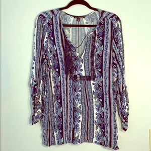 Zac & Rachel Blue Blouse Top